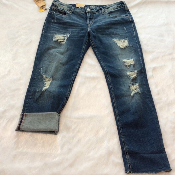 Silver Jeans Denim - Silver Jeans 30 x 26 Sam Boyfriend Slim Cuff Leg